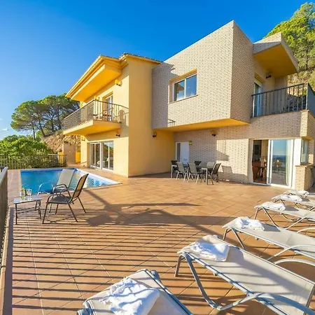 Nyaraló Mare Nostrum,12 Personen, Panoramisch Zeezicht Lloret de Mar